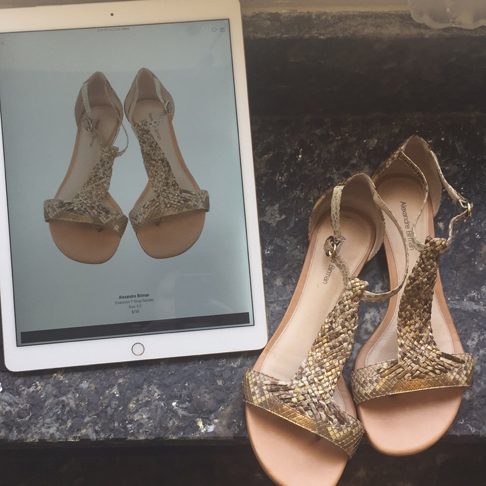 Gold tone Alexandre Birman sandals
